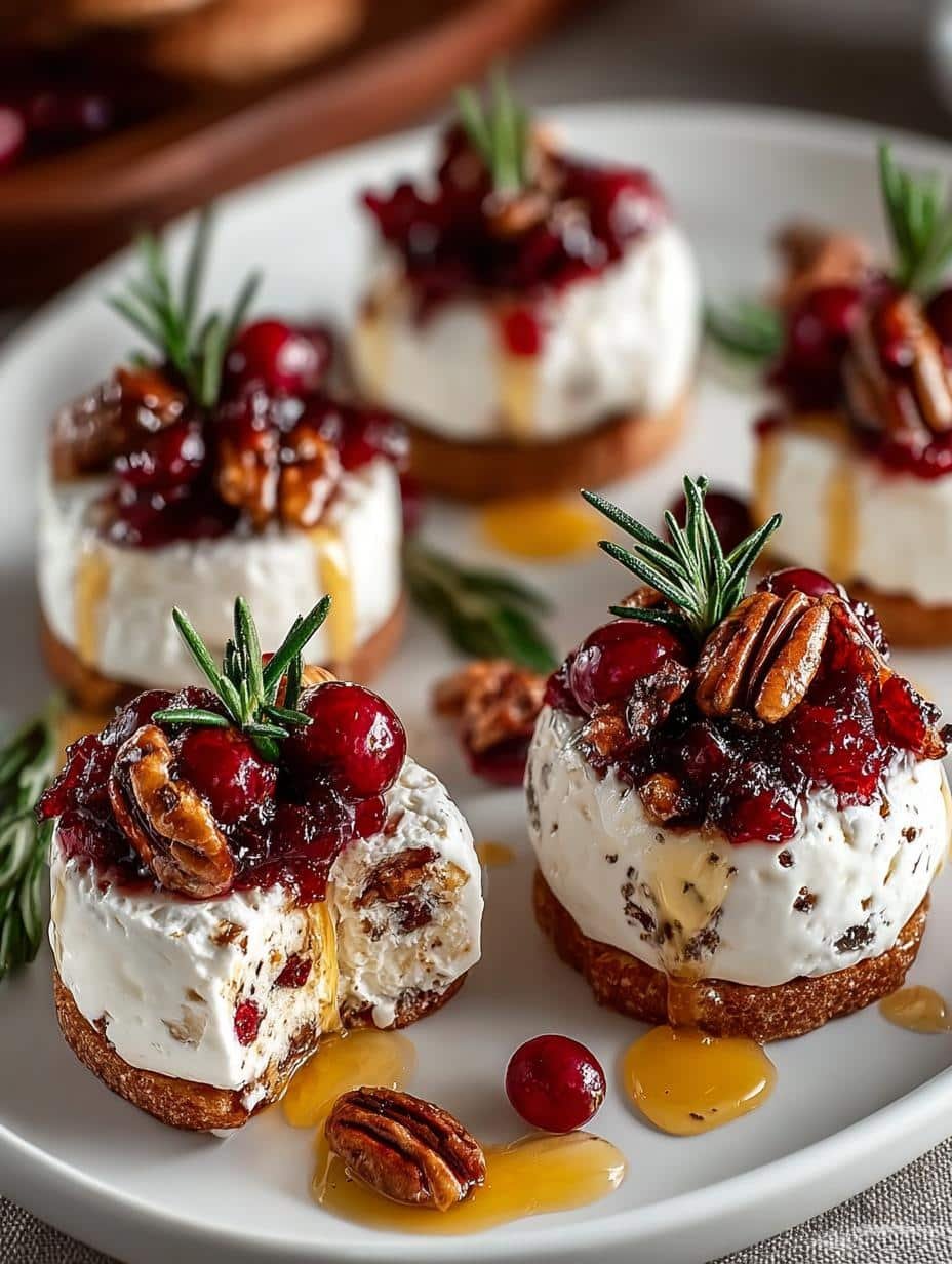 Cranberry Pecan Goat Cheese Bites for Delicious Entertaining - Cranberry Pecan Goat Cheese - main visual representation