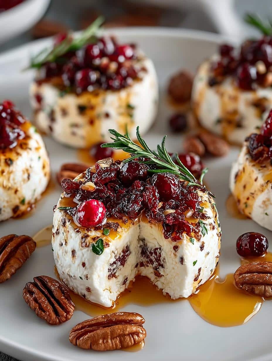 Cranberry Pecan Goat Cheese Bites for Delicious Entertaining - Cranberry Pecan Goat Cheese - additional detail