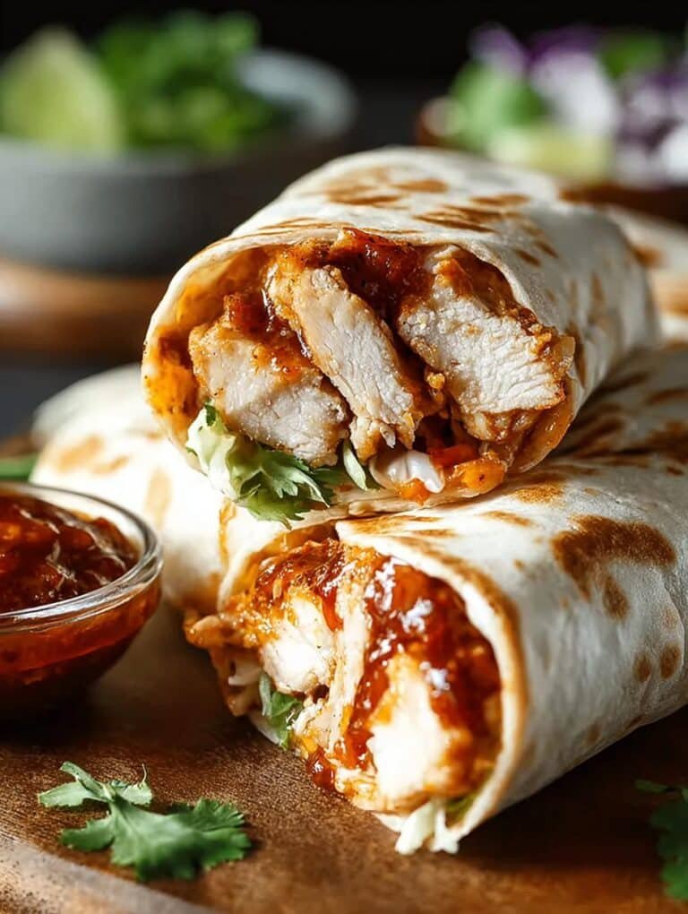 Crispy Bbq Chicken Wraps