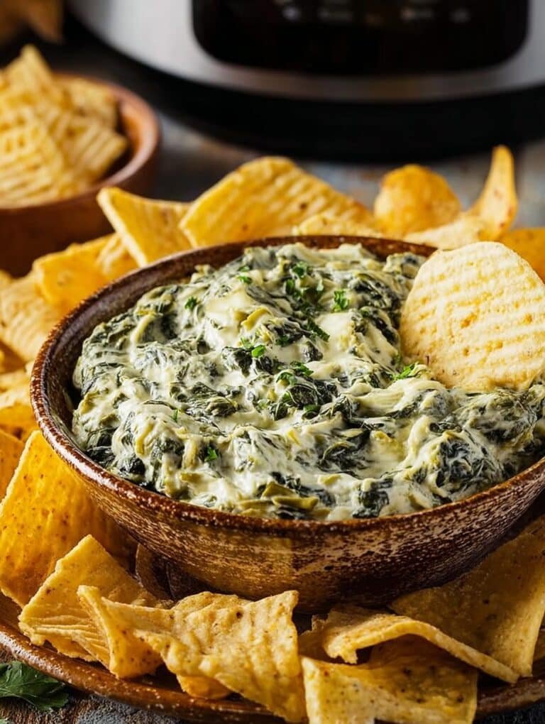 Crock Pot Spinach Artichoke
