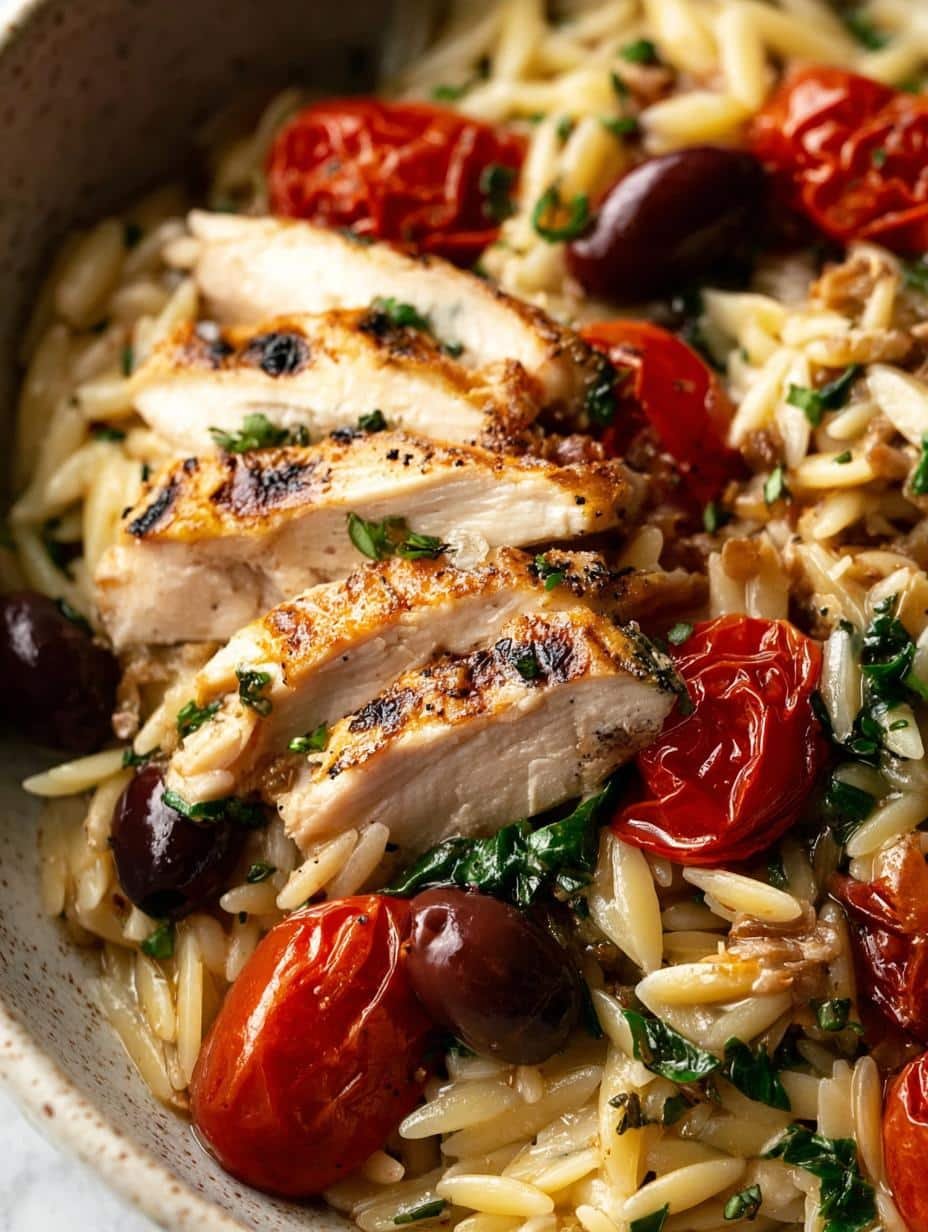 Mediterranean Chicken Orzo