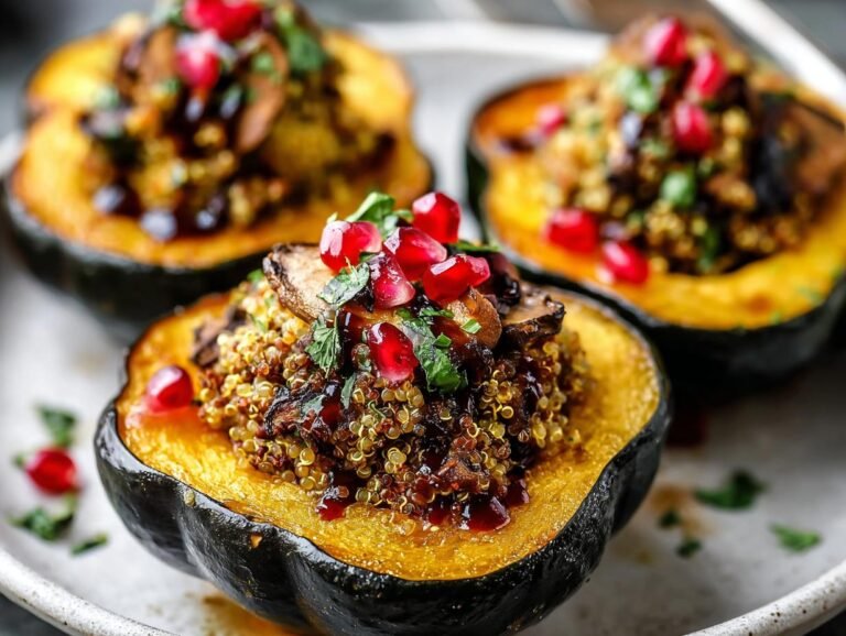 Mushroom Quinoa Stuffed Acorn