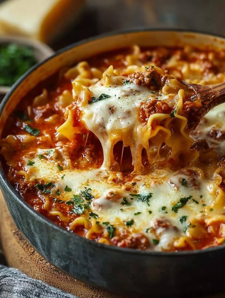 One Pot Lasagna Soup