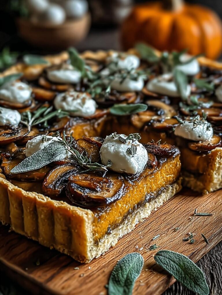 Pumpkin Sage Mushroom Tart