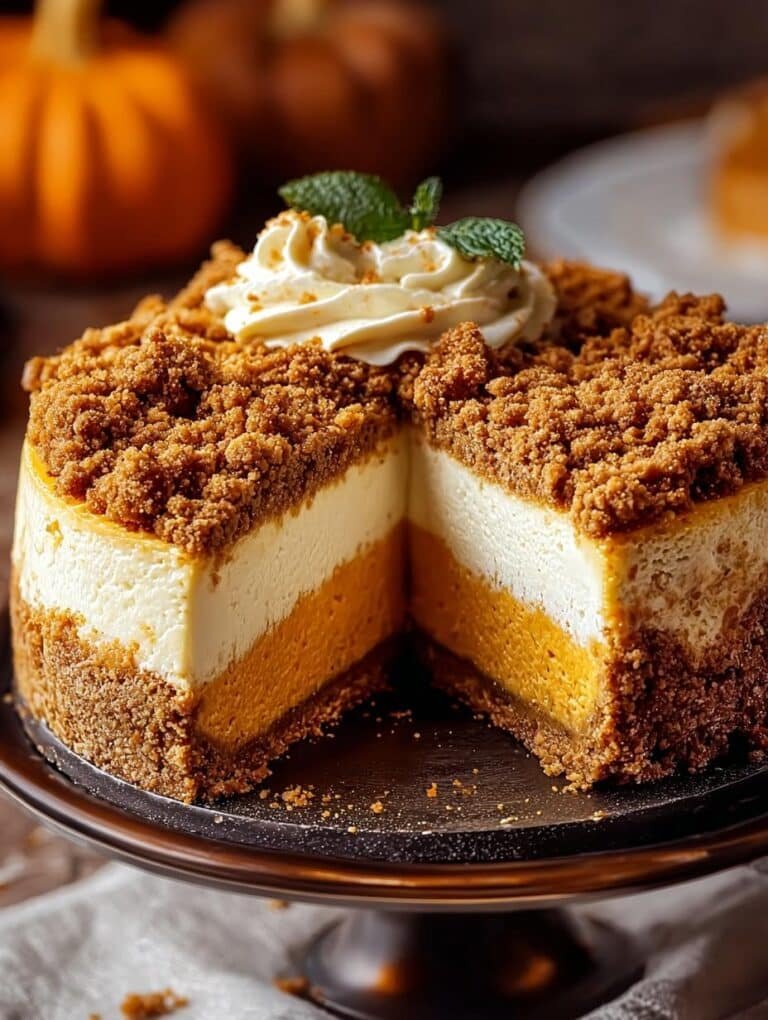 Pumpkin Streusel Cheesecake