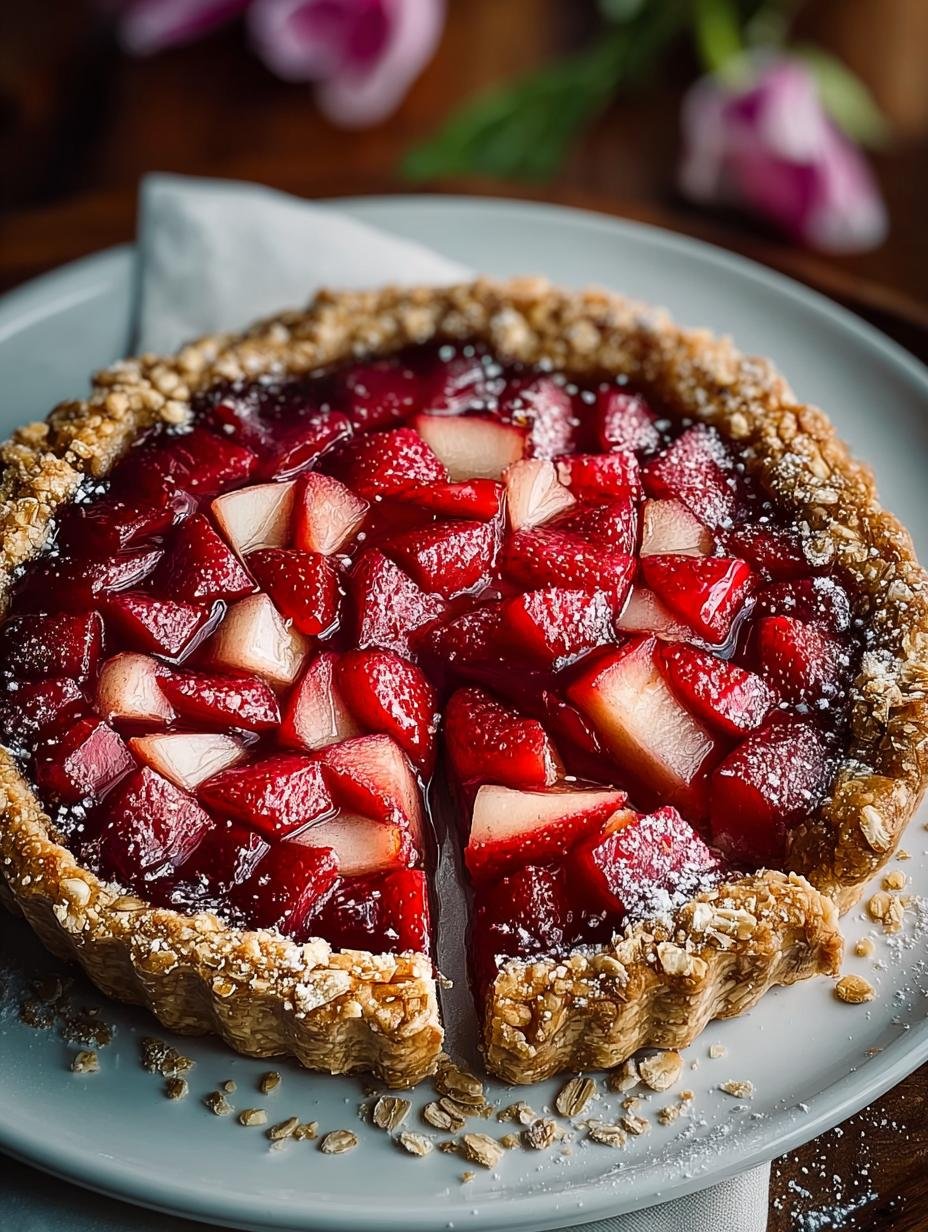 Rhubarb Tart with Oat: 5 Reasons to Fall in Love - Rhubarb Tart with Oat - additional detail