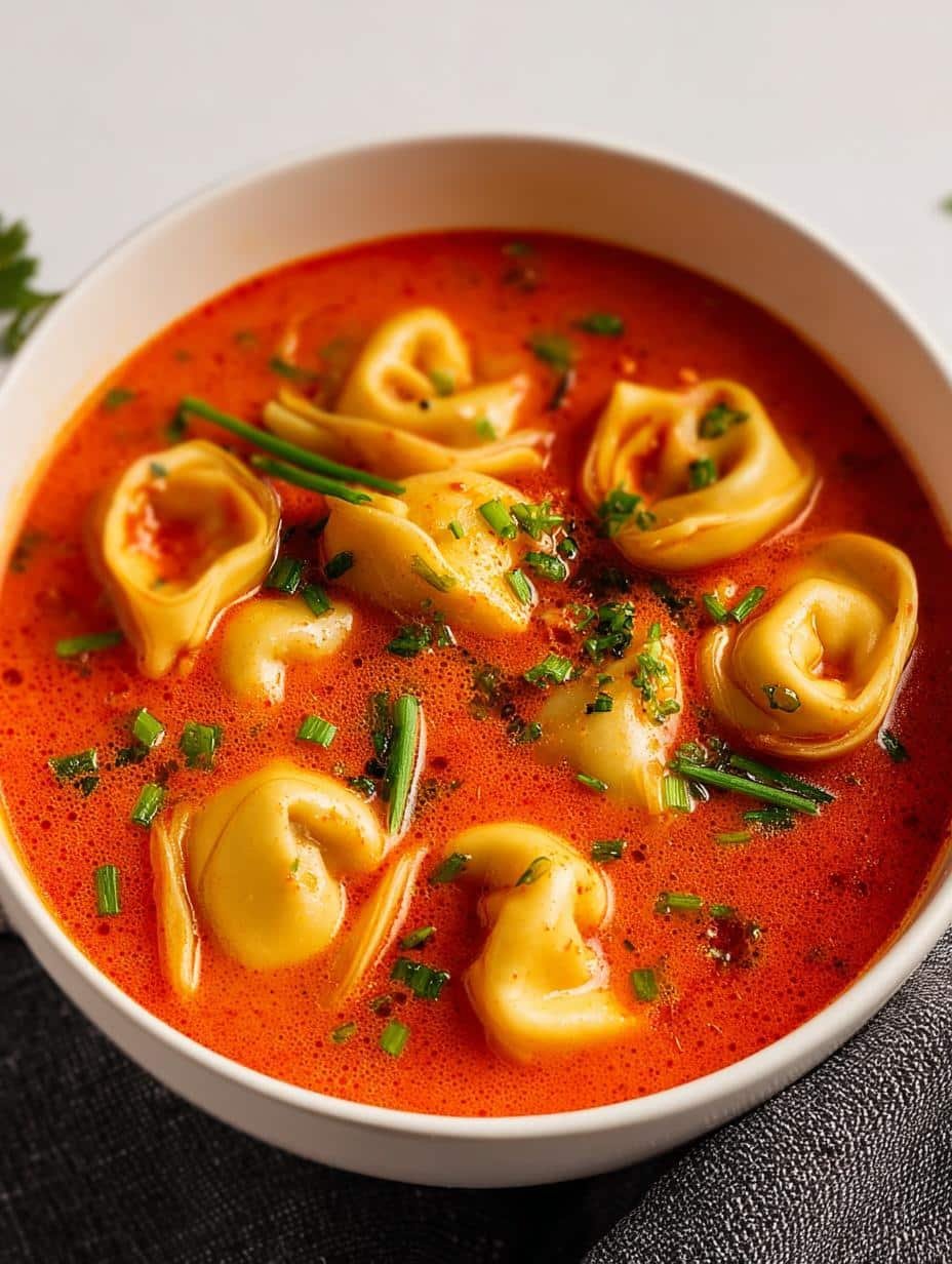 Spicy Gochujang Tortellini Soup
