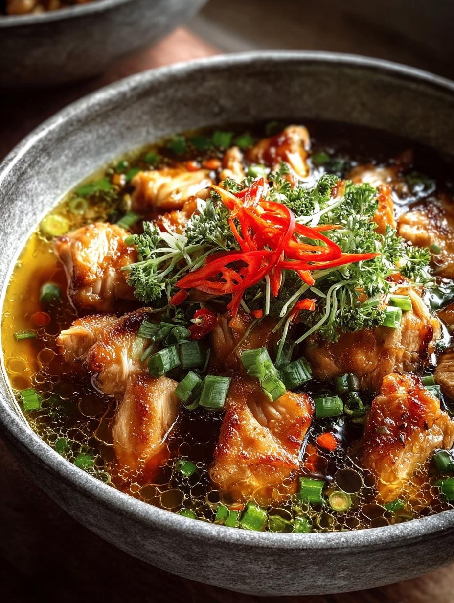 Aromatic Ginger Garlic Chicken Noodle Soup for Cozy Nights - Aromatic Ginger Garlic Chicken - main visual representation