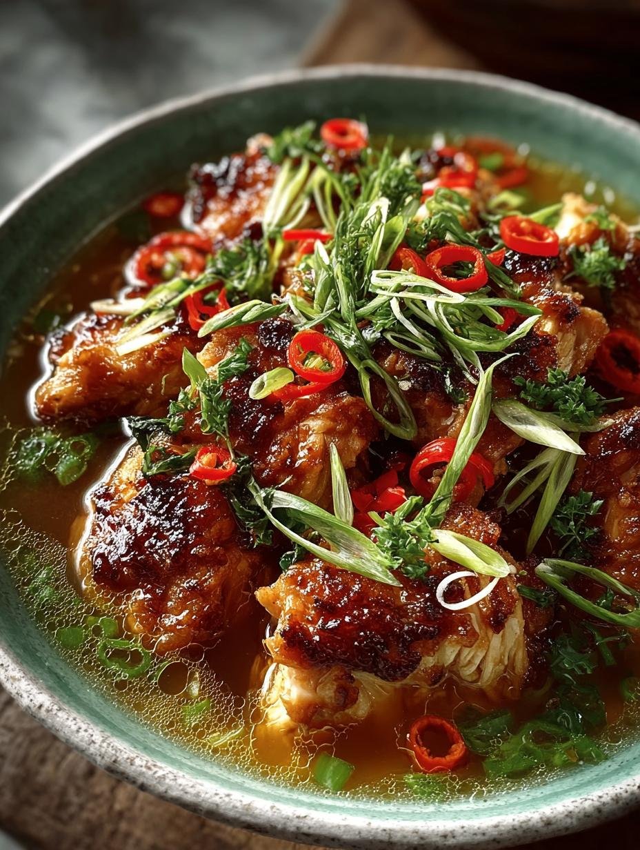 Aromatic Ginger Garlic Chicken Noodle Soup for Cozy Nights - Aromatic Ginger Garlic Chicken - additional detail