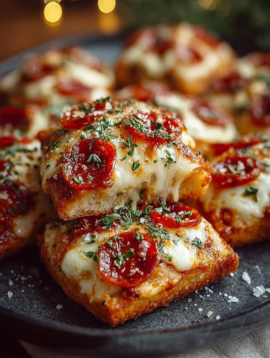 Delicious Christmas Pizza Bites for Festive Snacking - Christmas Pizza Bites - main visual representation
