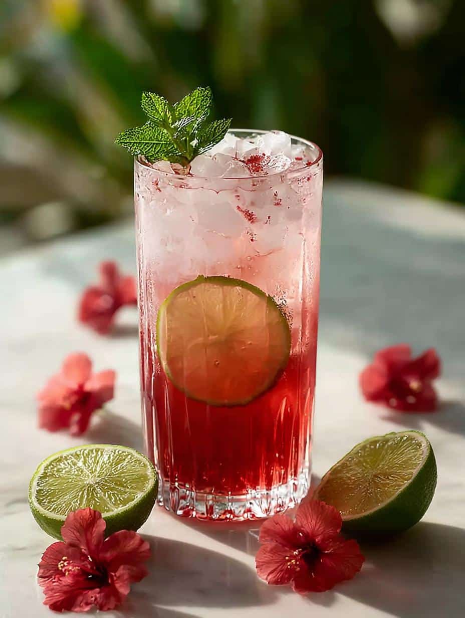 Coconut Hibiscus Breeze Mocktail: 5-Minute Tropical Delight - Coconut Hibiscus Breeze Mocktail - additional detail