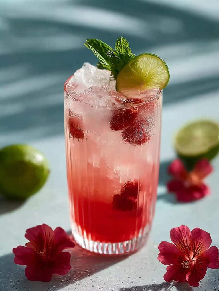 Coconut Hibiscus Breeze Mocktail