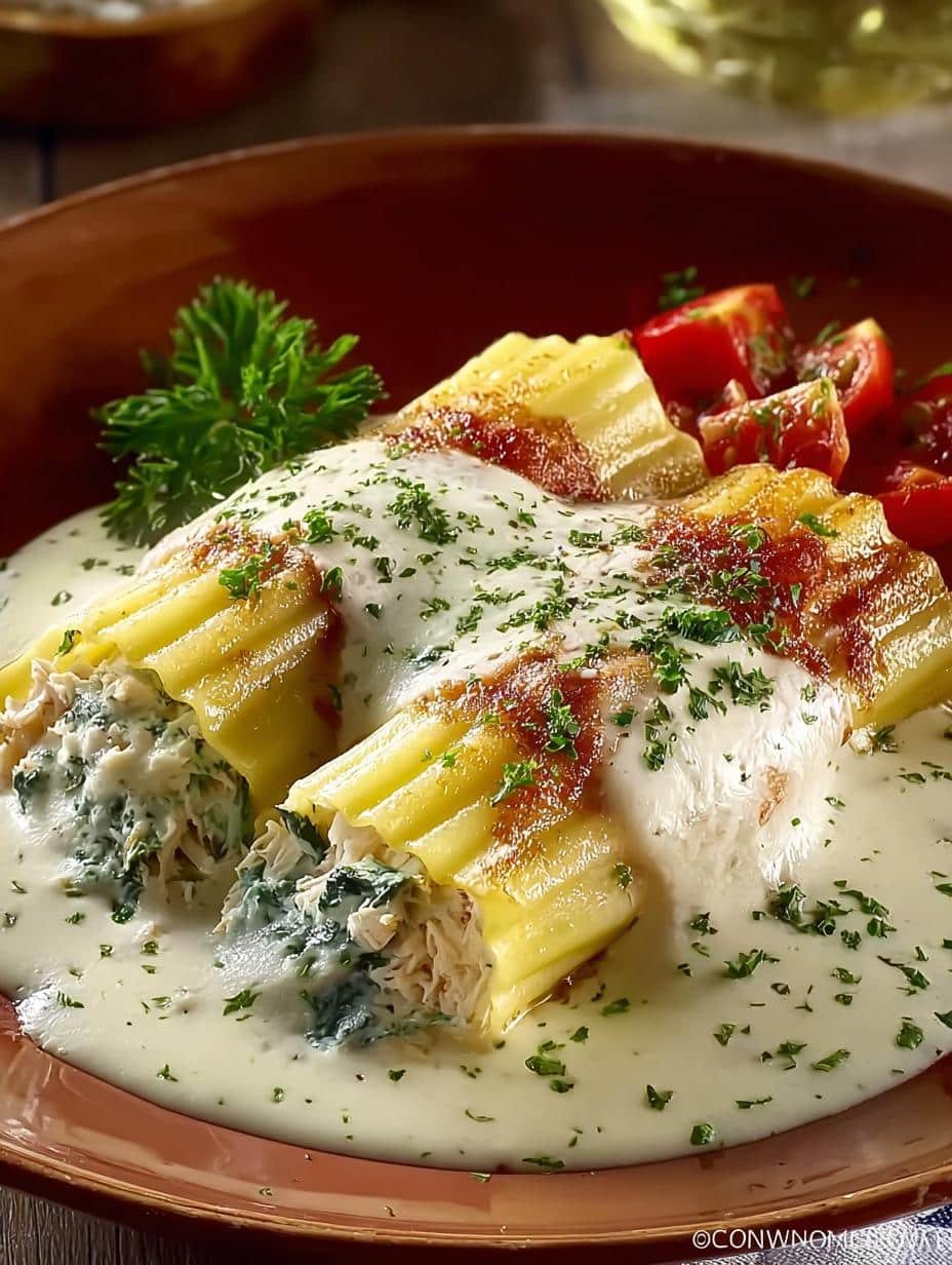 Crab Stuffed Manicotti