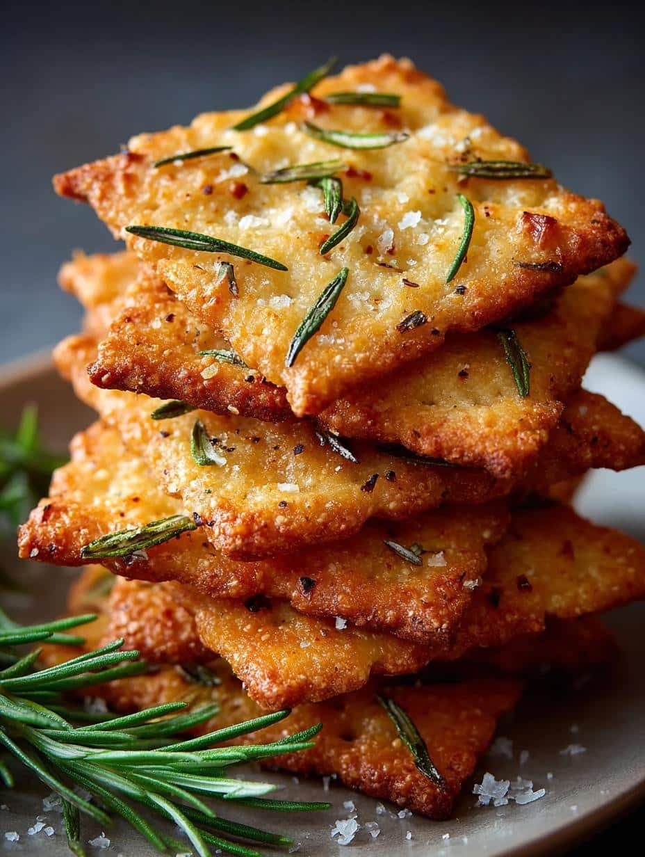 Delicious Parmesan Rosemary Crackers Crispy Recipe - Parmesan Rosemary Crackers Crispy - main visual representation