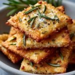 Parmesan Rosemary Crackers Crispy