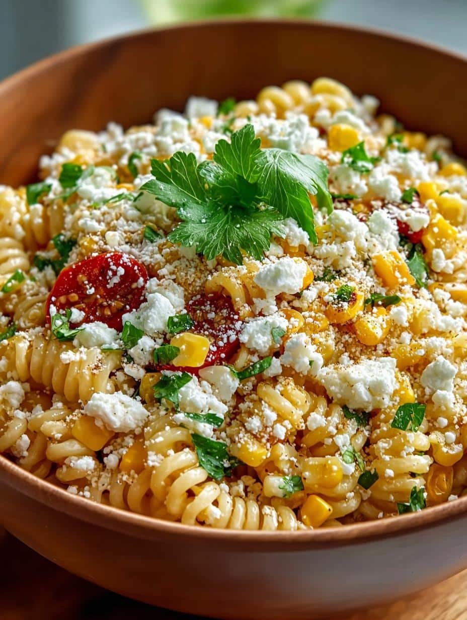 Delicious Spicy Elote Pasta Salad for Summer Fun - Spicy Elote Pasta Salad - main visual representation