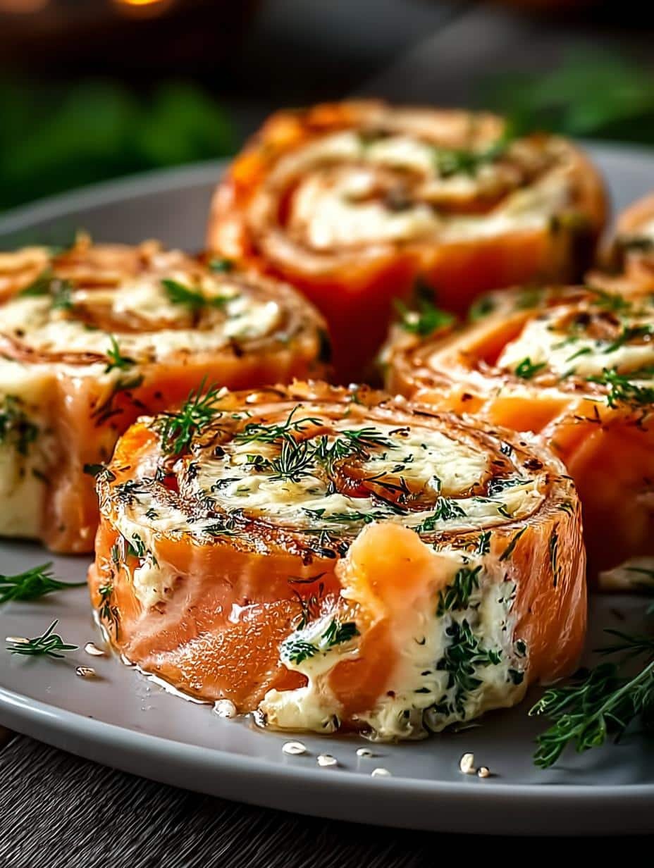 Stuffed Salmon Pinwheels