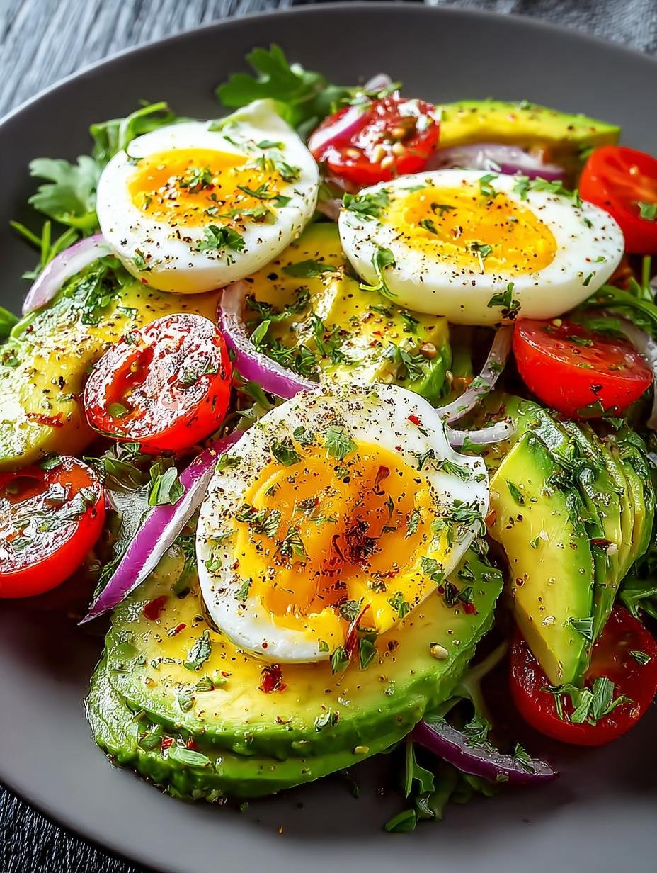 Workout Egg Avocado Salad