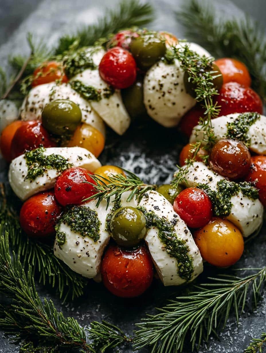 Caprese Christmas Wreath Fresh: A Festive Delight - Caprese Christmas Wreath Fresh - main visual representation