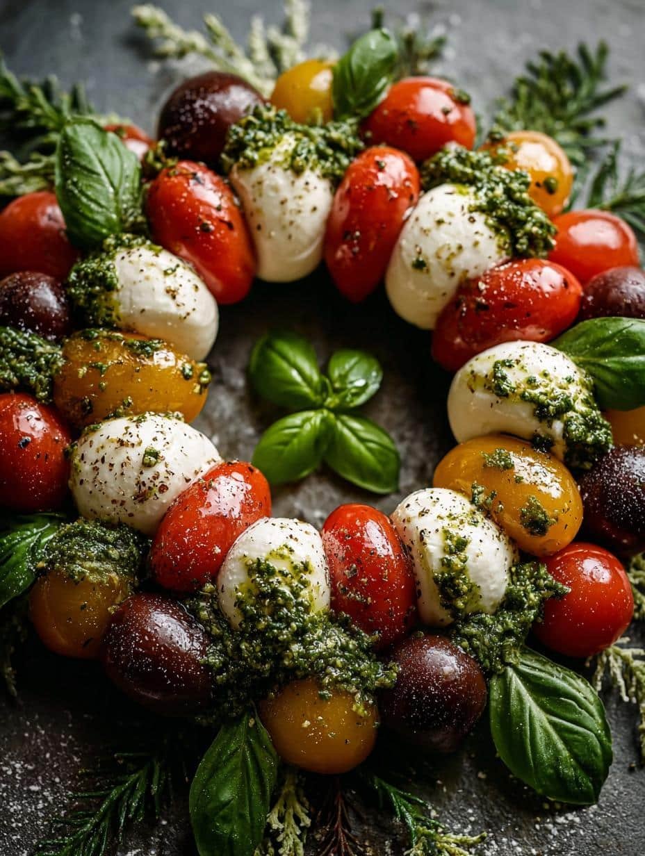 Caprese Christmas Wreath Fresh: A Festive Delight - Caprese Christmas Wreath Fresh - additional detail