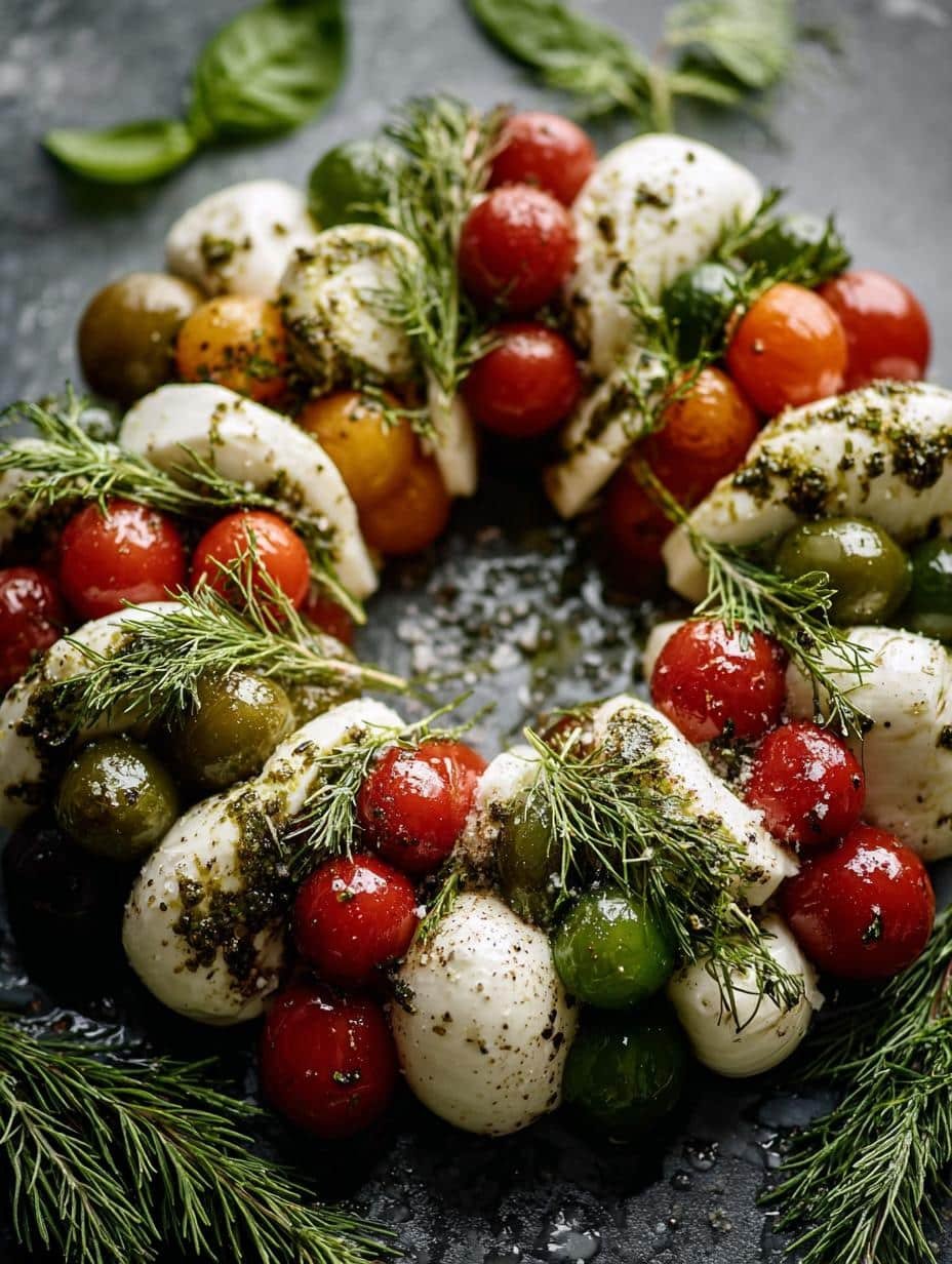 Caprese Christmas Wreath Fresh