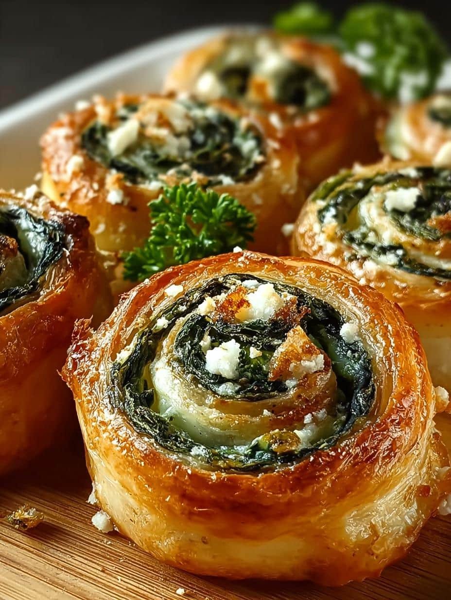 Cheesy Spinach Pinwheels