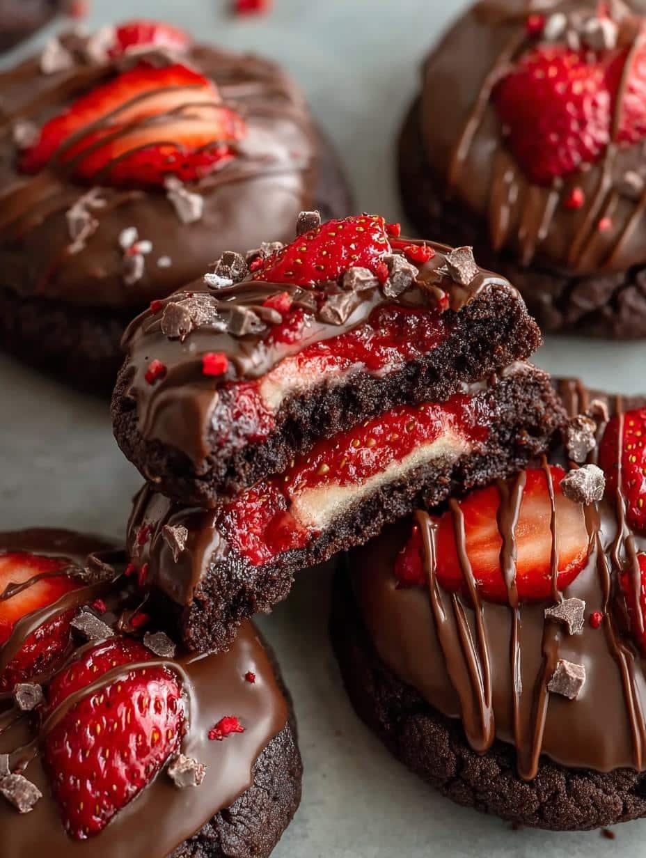 Chocolate Covered Strawberry Cookies