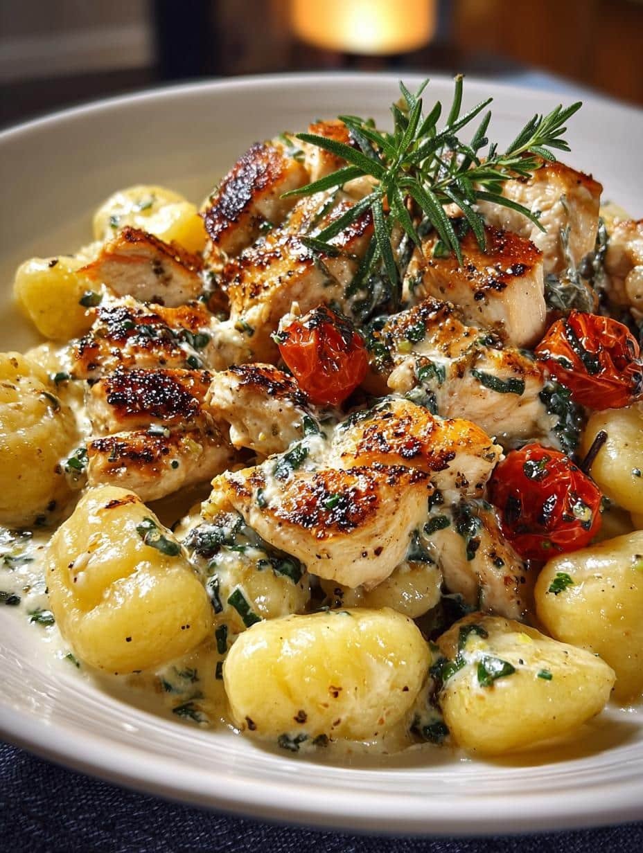 Creamy Garlic Chicken Gnocchi