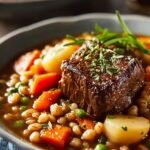 Hearty Crockpot Beef Barley