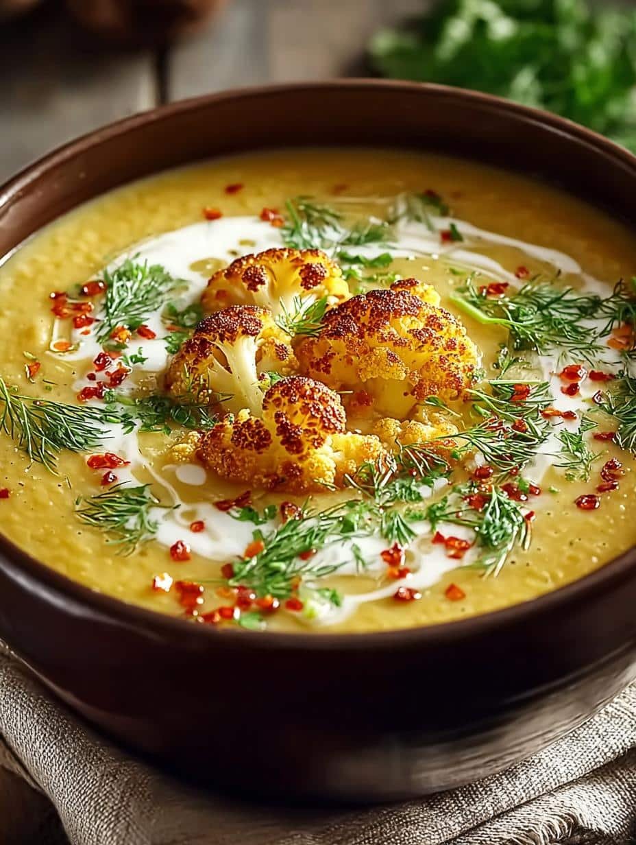 Mediterranean Cauliflower Soup