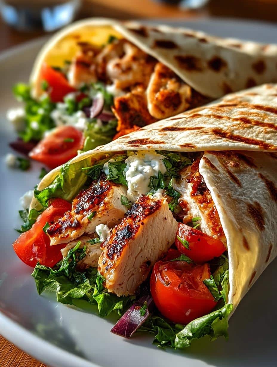 Mediterranean Chicken Wraps: Your Healthy Weeknight Favorite - Mediterranean Chicken Wraps - main visual representation