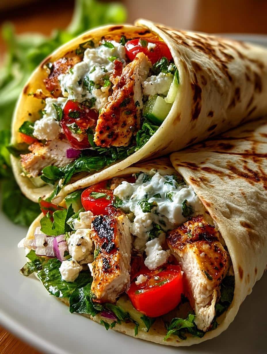 Mediterranean Chicken Wraps