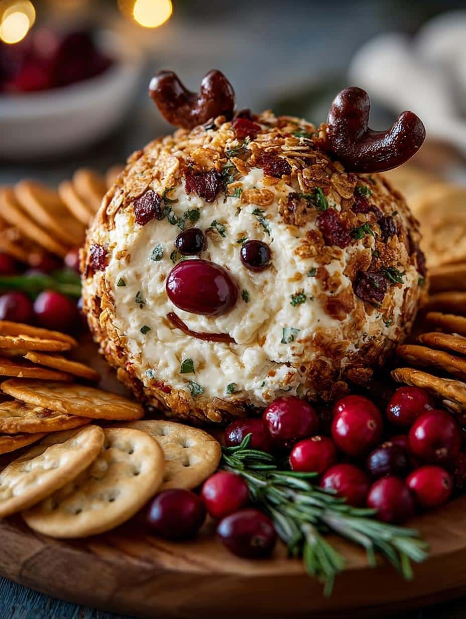 Reindeer Cheese Ball Creamy