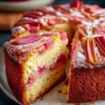 Rhubarb Marzipan Cake