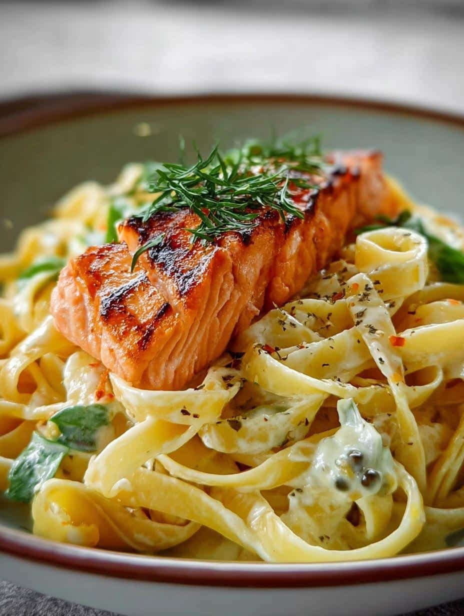 Salmon Fettuccine