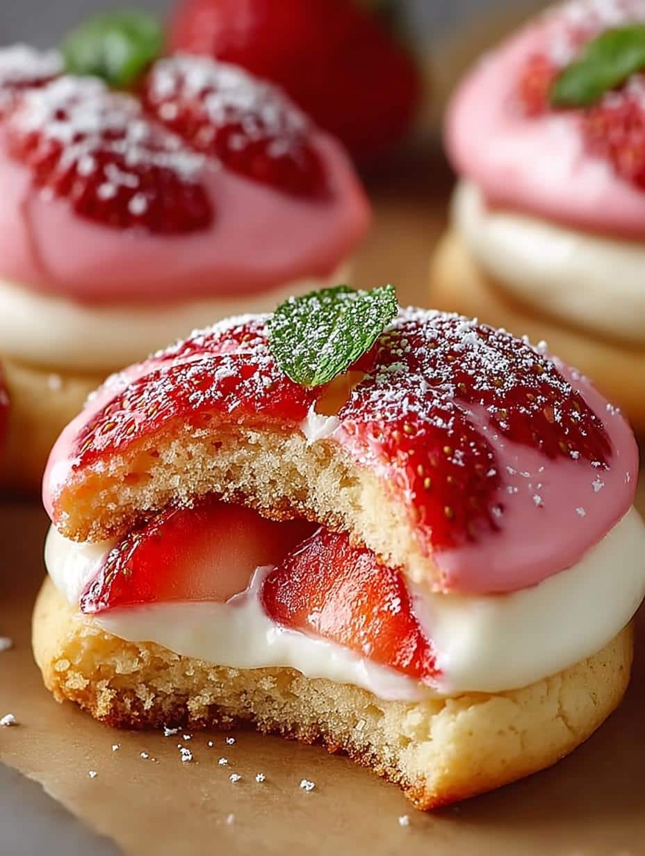 Soft Strawberry Cheesecake Cookies: 24 Irresistible Bites - Soft Strawberry Cheesecake Cookies - additional detail
