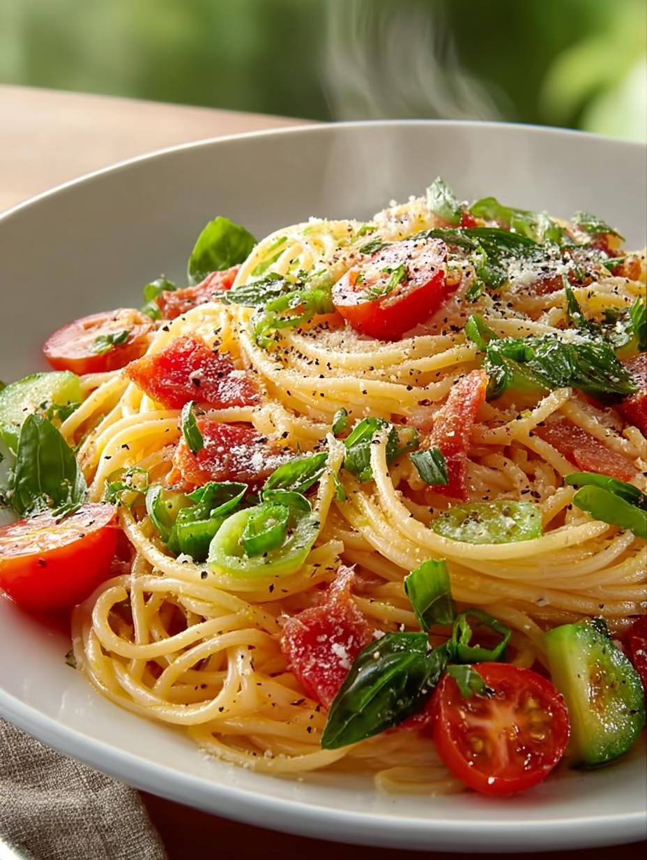 Zesty Spaghetti Pasta Salad for Summer Gatherings - Spaghetti Pasta Salad - additional detail