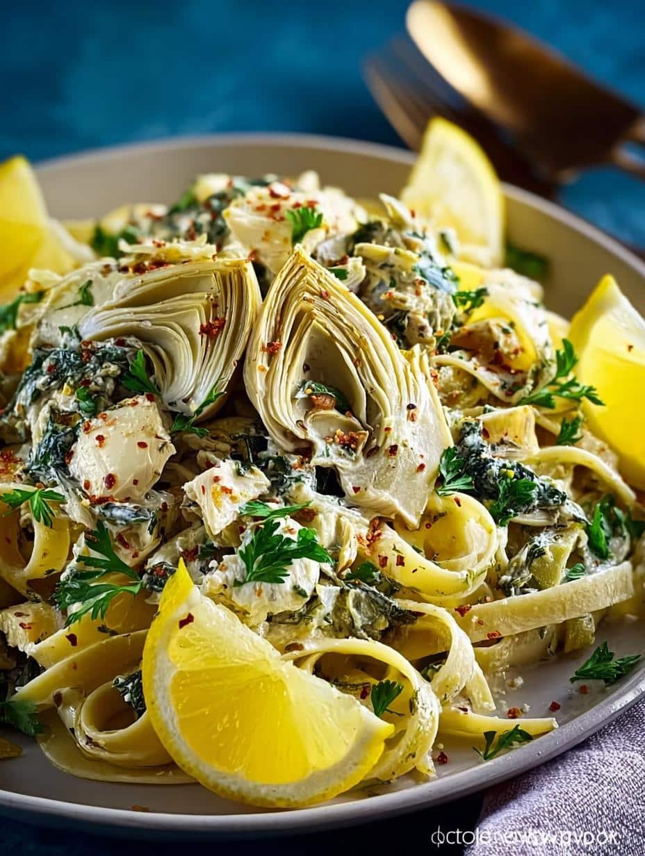 Vegan Lemon Artichoke Pasta