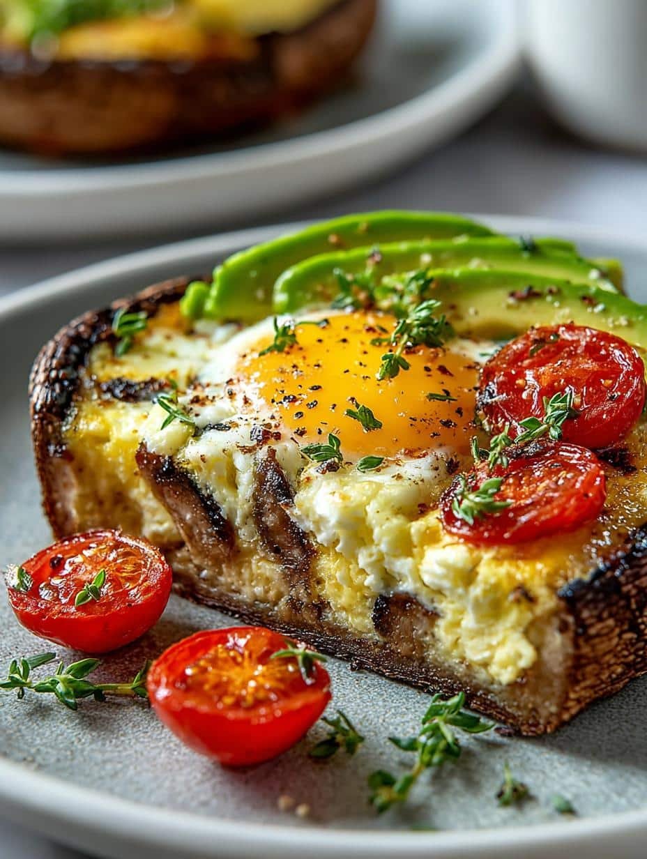 Avocado Egg Stuffed Portobello