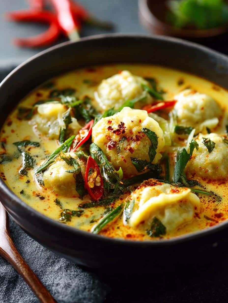 Coconut Curry Soup with Dumplings: 7 Comforting Steps - Coconut Curry Soup with - main visual representation