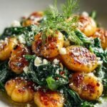 Crispy Gnocchi with Spinach
