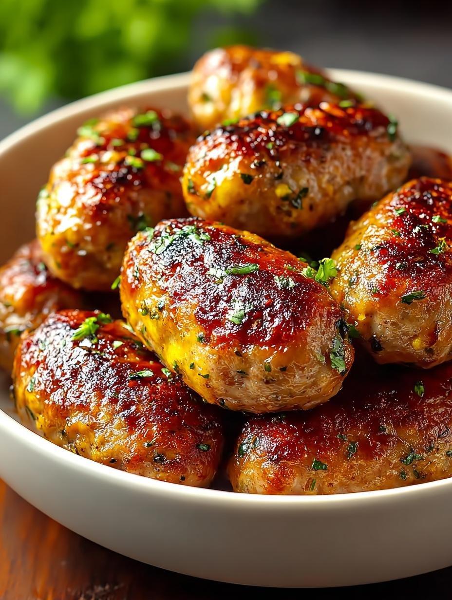 Golden Brown Baked Sausage