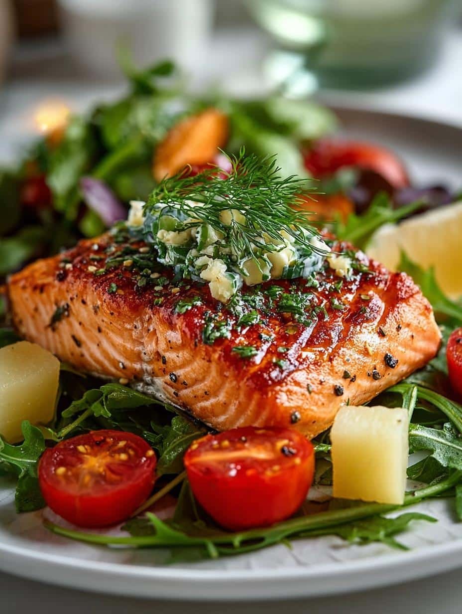 Delicious Greek Salmon Recipe in 20 Minutes - Greek Salmon - main visual representation