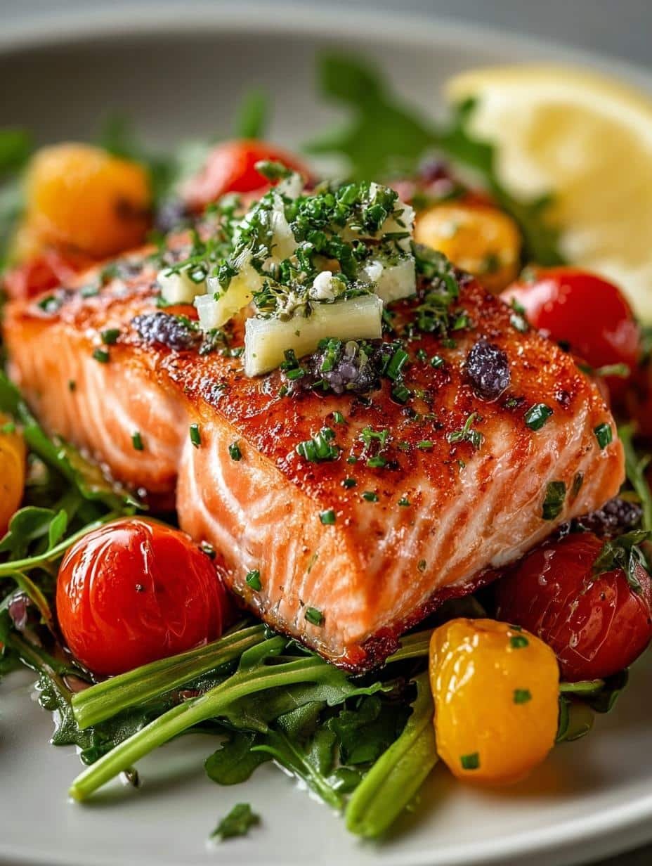 Delicious Greek Salmon Recipe in 20 Minutes - Greek Salmon - additional detail
