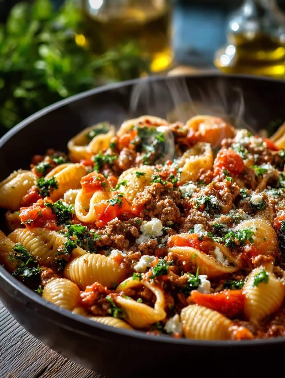 Ground Beef Shells Skillet: 30-Minute Family Favorite - Ground Beef Shells Skillet - additional detail
