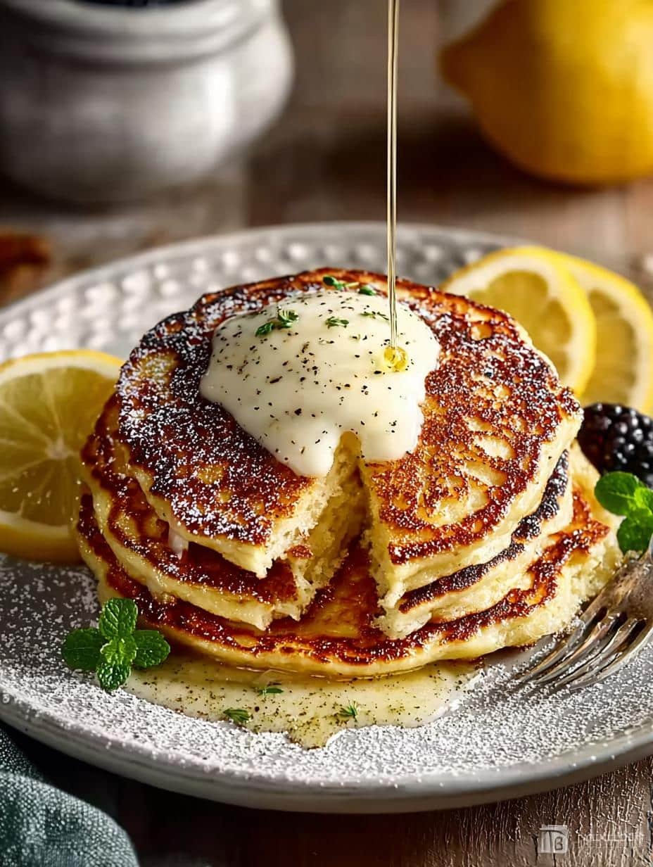 Lemon Pancakes with Poppy
