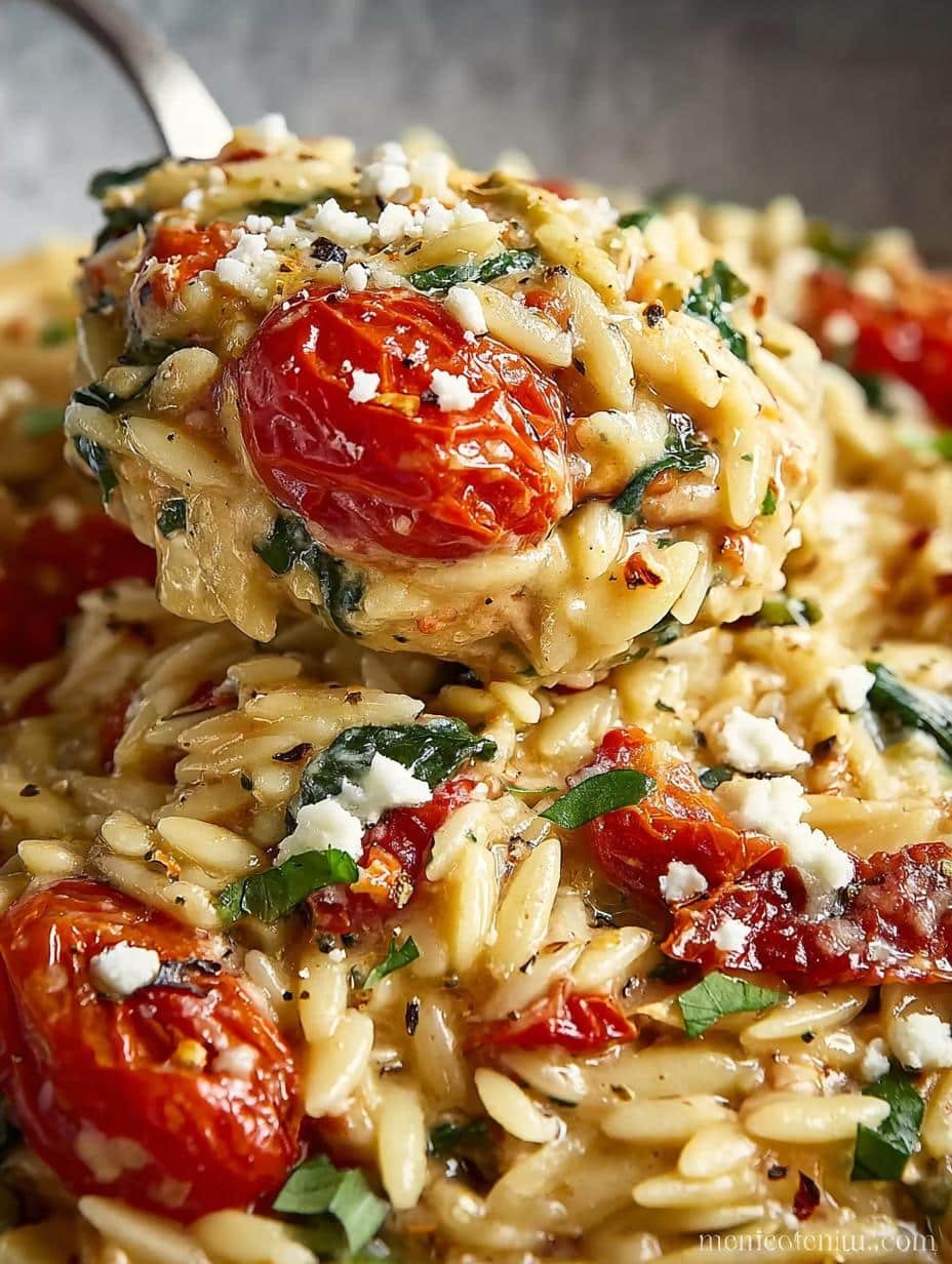 One Pan Orzo Tuscan Chicken Bake That Will Comfort You - One Pan Orzo Tuscan - main visual representation