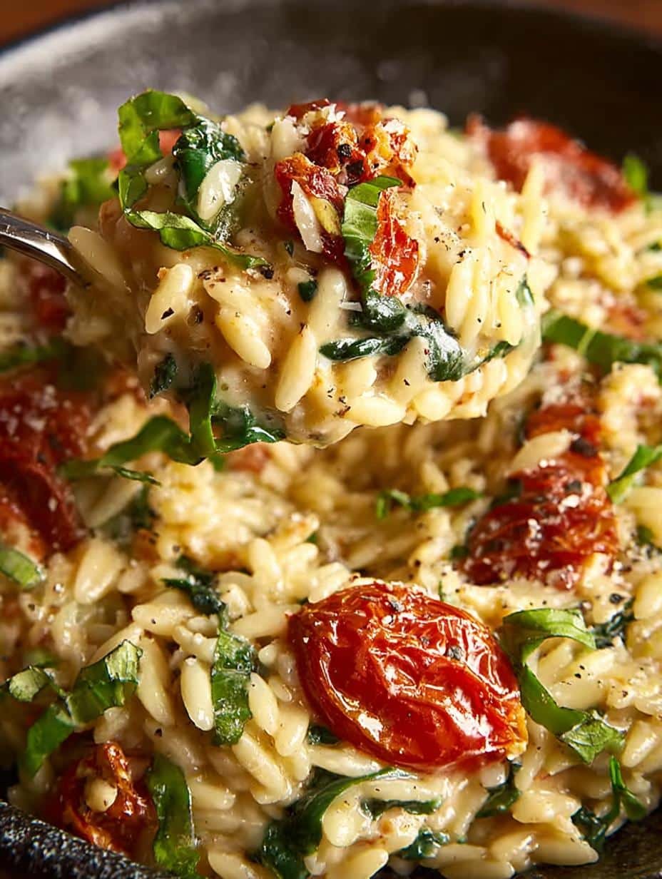 One Pan Orzo Tuscan Chicken Bake That Will Comfort You - One Pan Orzo Tuscan - additional detail