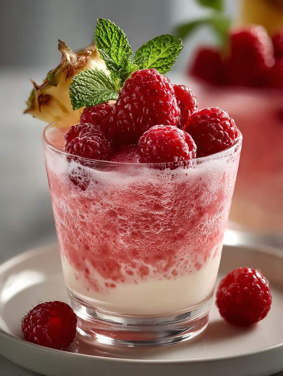 Raspberry Colada Twist Refreshing Delight for Summer - Raspberry Colada Twist Refreshing - main visual representation
