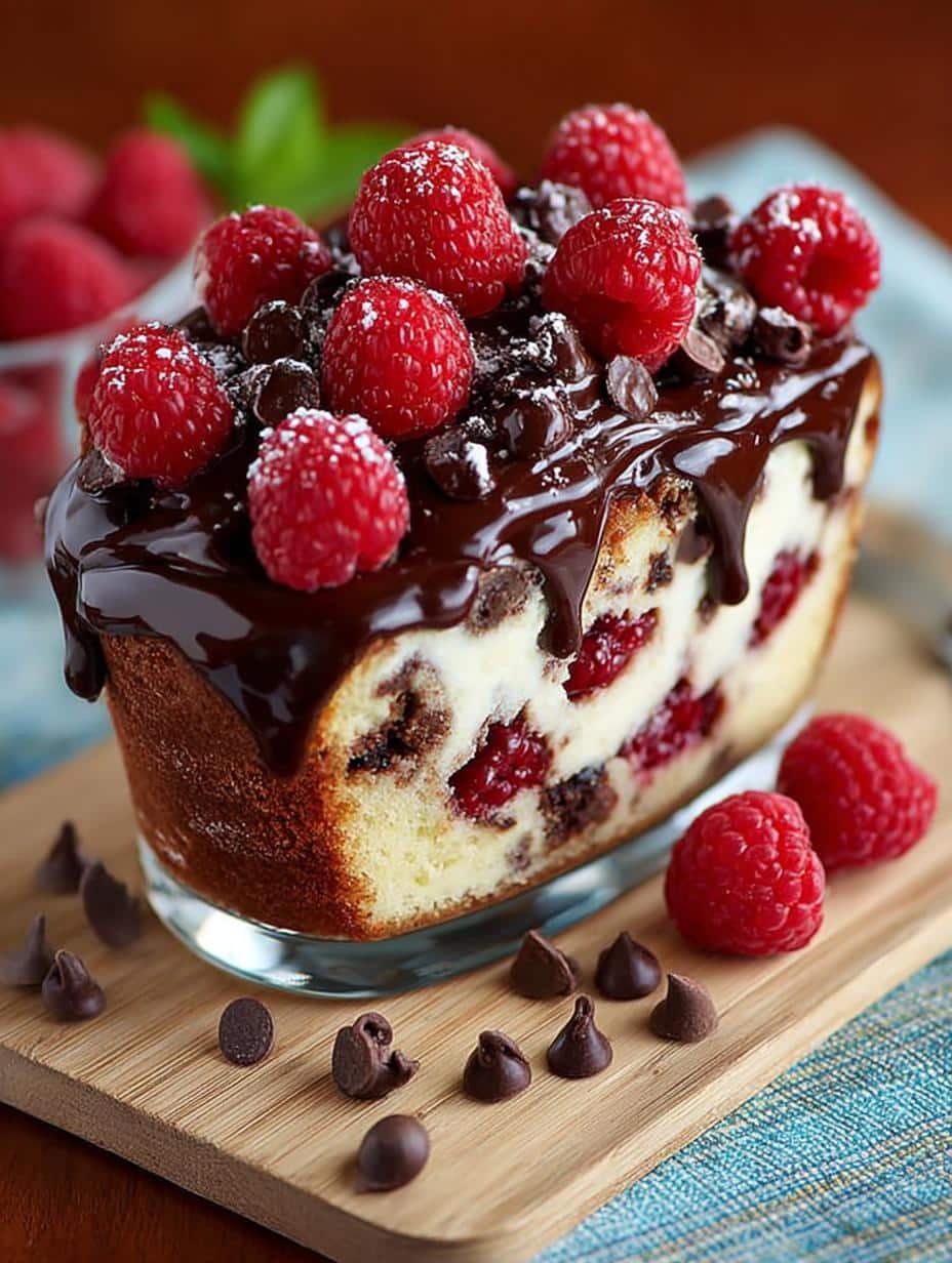 Delicious Raspberry Dark Chocolate Banana Bread Recipe - Raspberry Dark Chocolate Banana - main visual representation